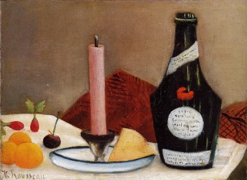 ピンクのキャンドル 1910 アンリ・ルソーの静物画の装飾 Oil Paintings